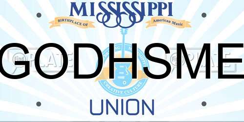 GODHSME Mississippi License Plate