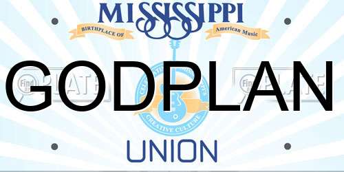 GODPLAN Mississippi License Plate