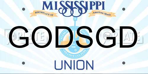 GODSGD Mississippi License Plate