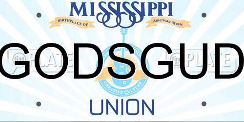 GODSGUD Mississippi License Plate