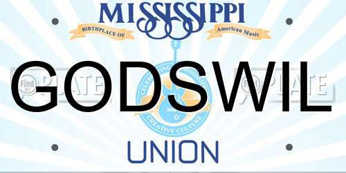 GODSWIL Mississippi License Plate