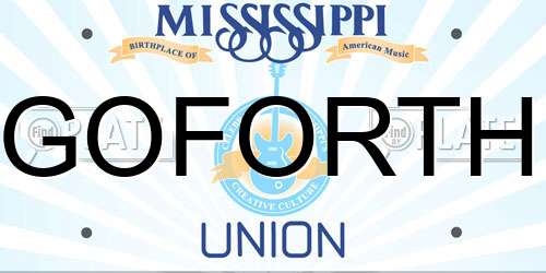 GOFORTH Mississippi License Plate