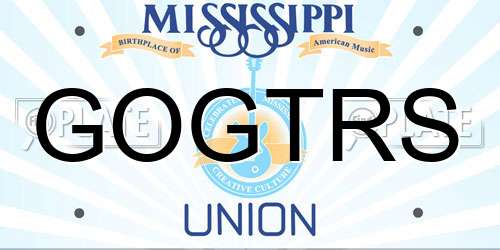 GOGTRS Mississippi License Plate