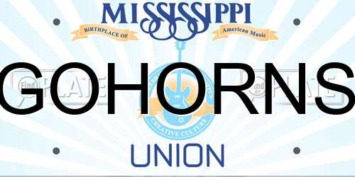 GOHORNS Mississippi License Plate
