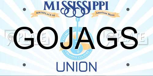 GOJAGS Mississippi License Plate