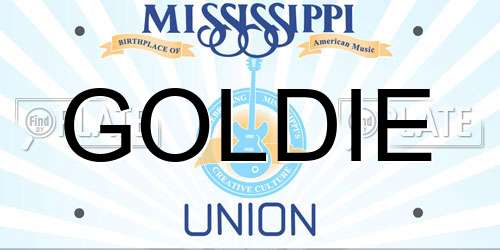 GOLDIE Mississippi License Plate