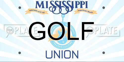 GOLF Mississippi License Plate