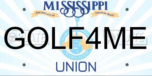 GOLF4ME Mississippi License Plate