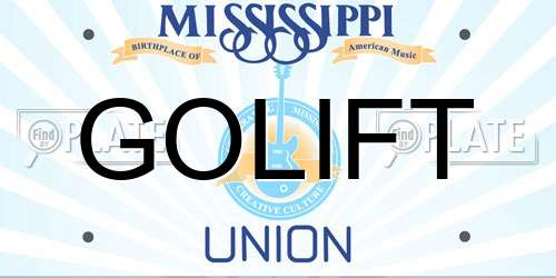 GOLIFT Mississippi License Plate