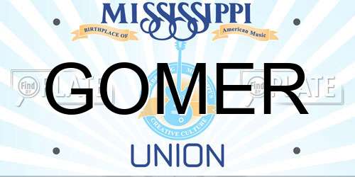 GOMER Mississippi License Plate