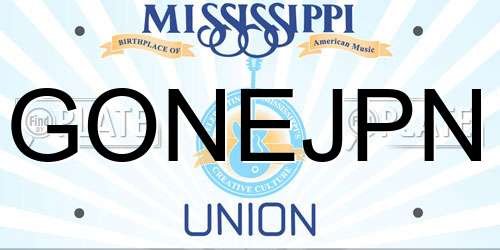 GONEJPN Mississippi License Plate