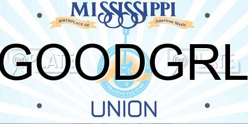 GOODGRL Mississippi License Plate