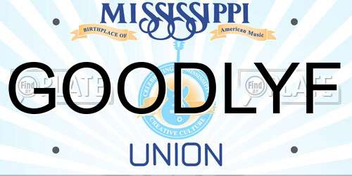 GOODLYF Mississippi License Plate
