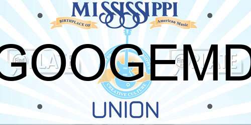 GOOGEMD Mississippi License Plate