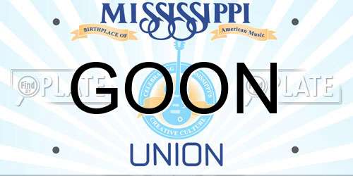 GOON Mississippi License Plate