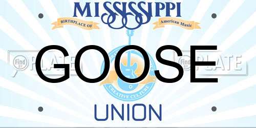 GOOSE Mississippi License Plate