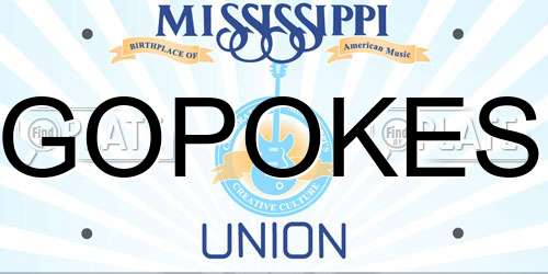 GOPOKES Mississippi License Plate