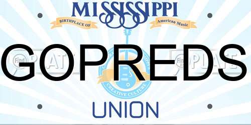 GOPREDS Mississippi License Plate