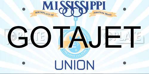 GOTAJET Mississippi License Plate