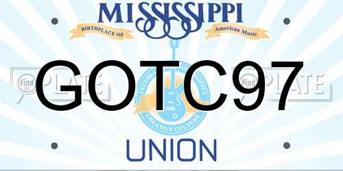 GOTC97 Mississippi License Plate