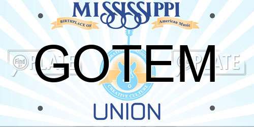GOTEM Mississippi License Plate