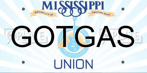 GOTGAS Mississippi License Plate
