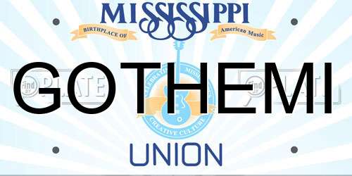 GOTHEMI Mississippi License Plate
