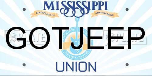 GOTJEEP Mississippi License Plate