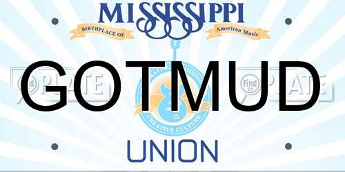 GOTMUD Mississippi License Plate
