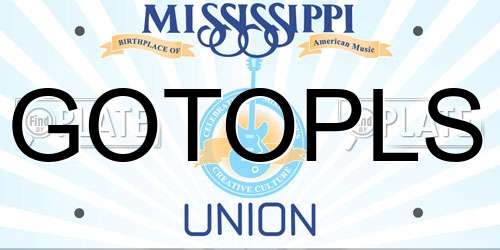 GOTOPLS Mississippi License Plate