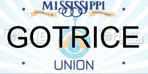 GOTRICE Mississippi License Plate