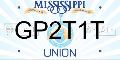 GP2T1T Mississippi License Plate