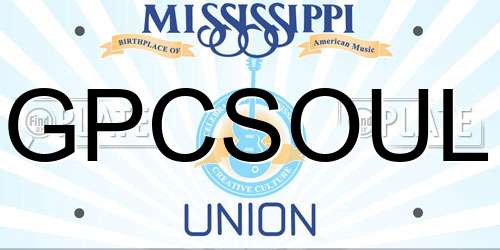 GPCSOUL Mississippi License Plate