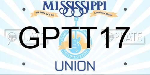 GPTT17 Mississippi License Plate