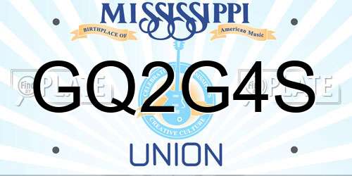 GQ2G4S Mississippi License Plate