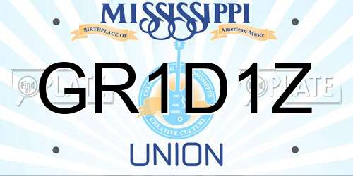 GR1D1Z Mississippi License Plate