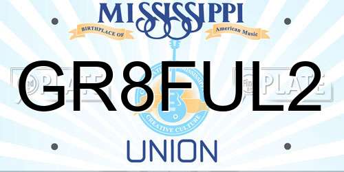 GR8FUL2 Mississippi License Plate