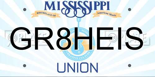 GR8HEIS Mississippi License Plate