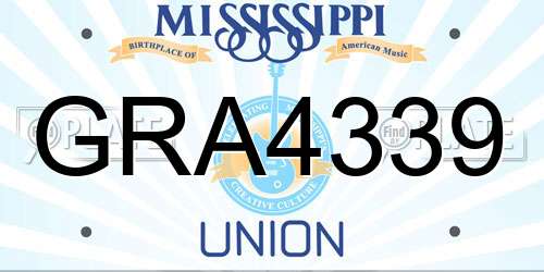 GRA4339 Mississippi License Plate