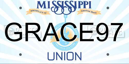 GRACE97 Mississippi License Plate
