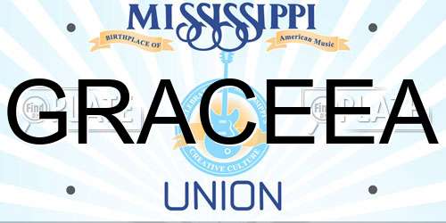 GRACEEA Mississippi License Plate