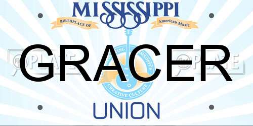 GRACER Mississippi License Plate