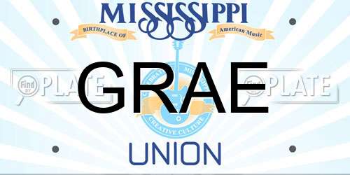 GRAE Mississippi License Plate