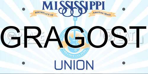 GRAGOST Mississippi License Plate