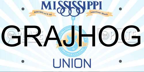 GRAJHOG Mississippi License Plate