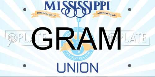 GRAM Mississippi License Plate