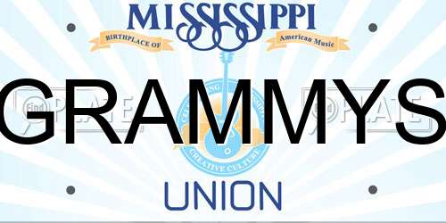 GRAMMYS Mississippi License Plate