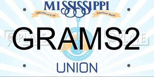 GRAMS2 Mississippi License Plate
