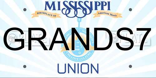 GRANDS7 Mississippi License Plate