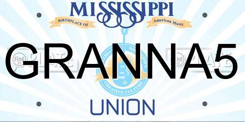 GRANNA5 Mississippi License Plate